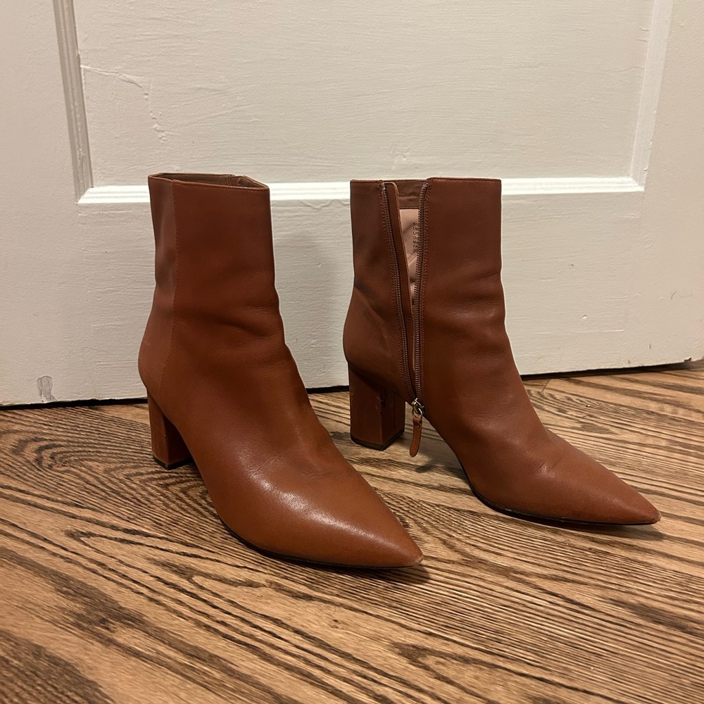 J. Crew Brown Leather Ankle Boots